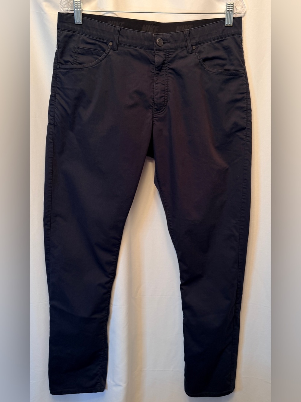 Nike Dri-FIT Size 32x32 Flex Slim 5-Pocket Golf Pants Washed Black 891924-010